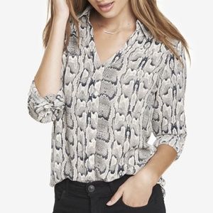 LAST CHANCE NWOT Express Print Snake Blouse